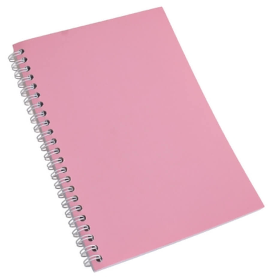Spiral A5 Notebook Pink Closed